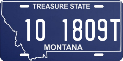 MT license plate 101809T