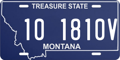 MT license plate 101810V