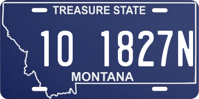 MT license plate 101827N