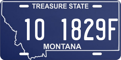 MT license plate 101829F