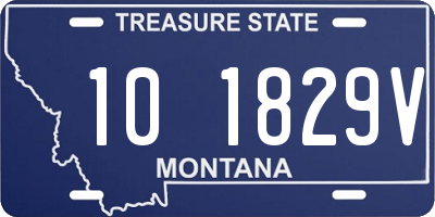 MT license plate 101829V