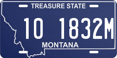 MT license plate 101832M