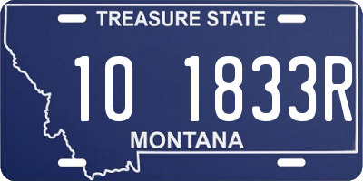 MT license plate 101833R