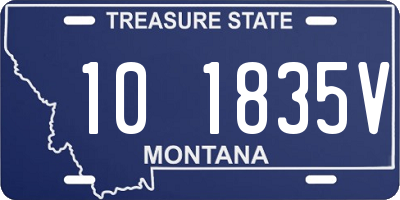 MT license plate 101835V