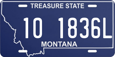 MT license plate 101836L