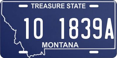 MT license plate 101839A
