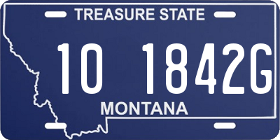 MT license plate 101842G