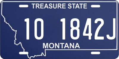 MT license plate 101842J