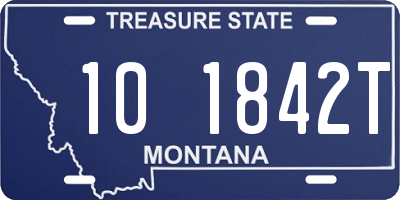 MT license plate 101842T