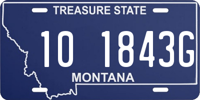 MT license plate 101843G