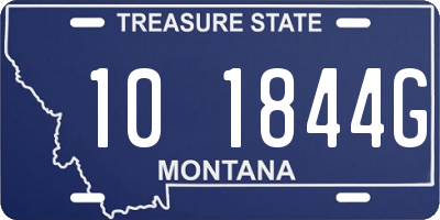 MT license plate 101844G