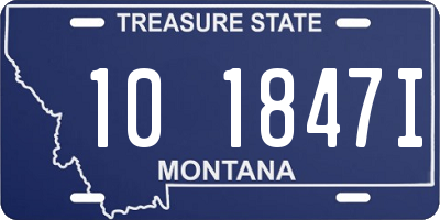 MT license plate 101847I