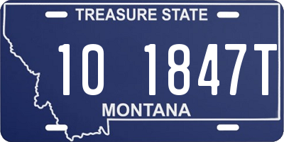 MT license plate 101847T