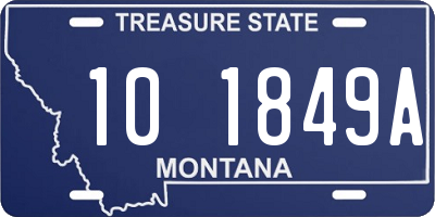 MT license plate 101849A