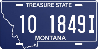 MT license plate 101849I