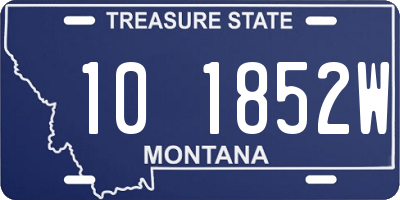 MT license plate 101852W