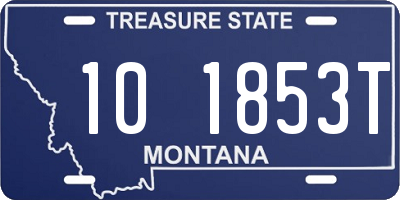 MT license plate 101853T
