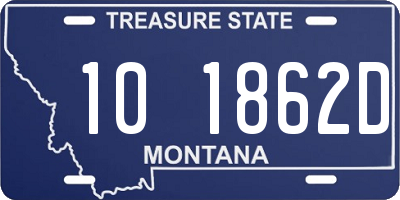 MT license plate 101862D