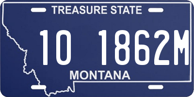 MT license plate 101862M