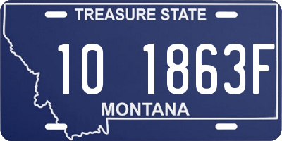 MT license plate 101863F