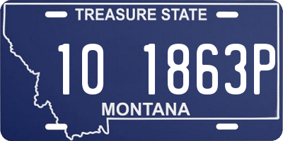 MT license plate 101863P
