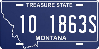 MT license plate 101863S