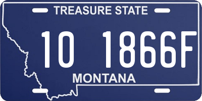 MT license plate 101866F