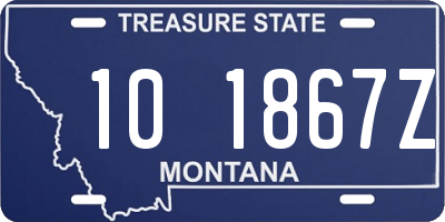 MT license plate 101867Z