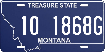 MT license plate 101868G