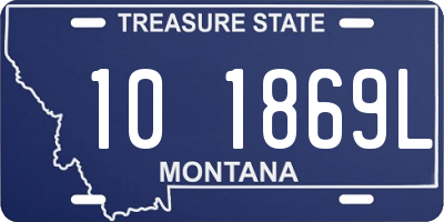 MT license plate 101869L