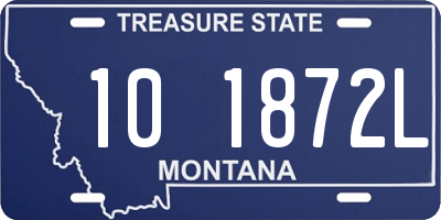 MT license plate 101872L