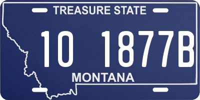 MT license plate 101877B