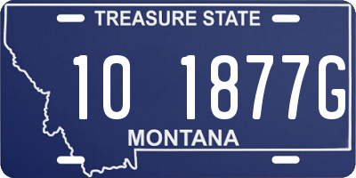 MT license plate 101877G