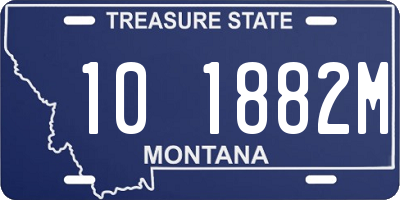 MT license plate 101882M