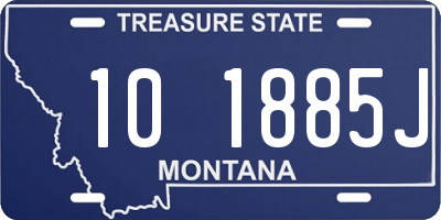 MT license plate 101885J