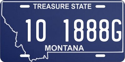 MT license plate 101888G