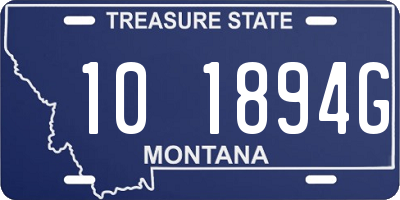 MT license plate 101894G