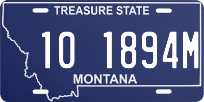 MT license plate 101894M