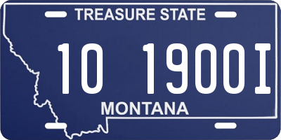 MT license plate 101900I