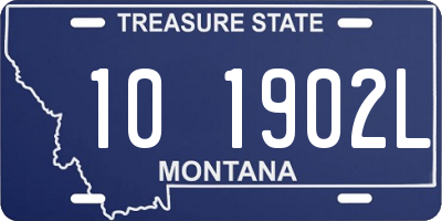 MT license plate 101902L