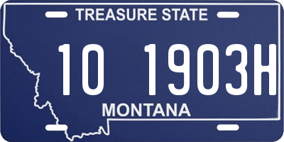 MT license plate 101903H