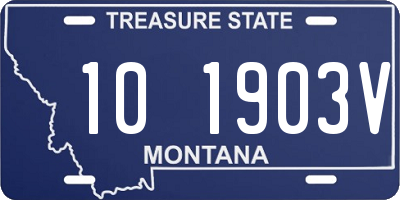 MT license plate 101903V