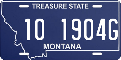 MT license plate 101904G