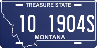 MT license plate 101904S