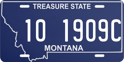 MT license plate 101909C