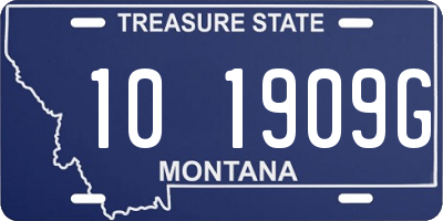MT license plate 101909G