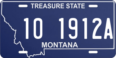 MT license plate 101912A