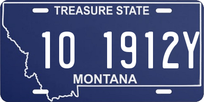 MT license plate 101912Y