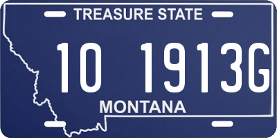 MT license plate 101913G