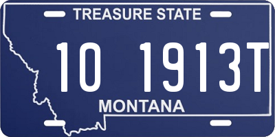 MT license plate 101913T